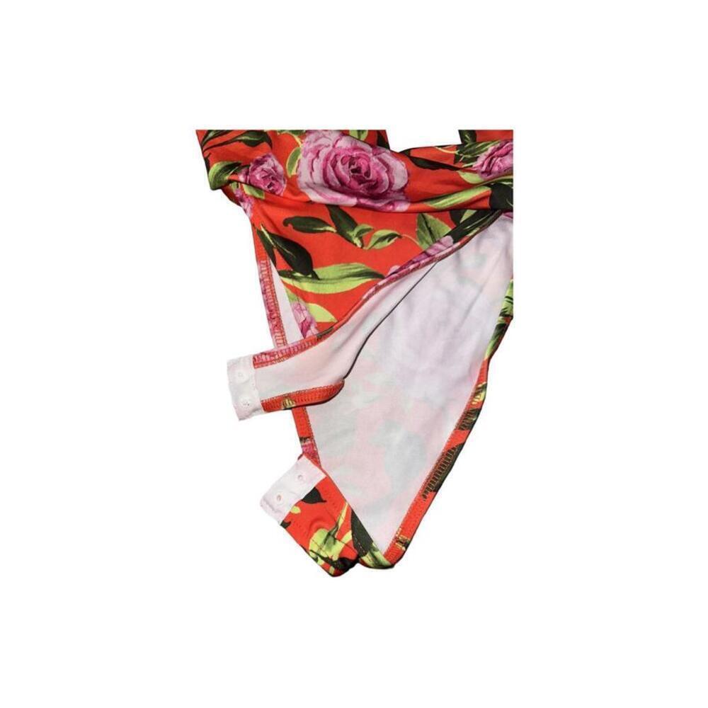 ZARA PRINTED DRAPED BODYSUIT Floral Size S/small . New One Pice - Picture 5 of 5